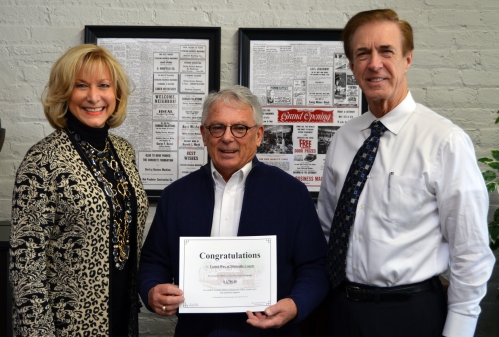 Pictured are, from left to right; Wendy Johnson (SBM President), Russ Siefkin (director of the Whiteside County United Way) and Rod Johnson (SBM General Manager).